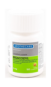 Bisacodyl, 5mg, 100 tablets - Green Valley Pharmacy Ottawa Canada