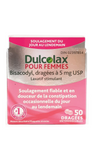 Dulcolax for Women, 5mg, 50 tablets - Green Valley Pharmacy Ottawa Canada
