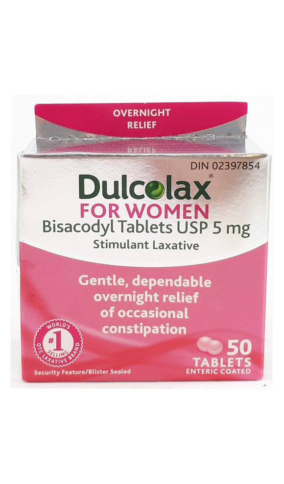 Dulcolax for Women, 5mg, 50 tablets - Green Valley Pharmacy Ottawa Canada