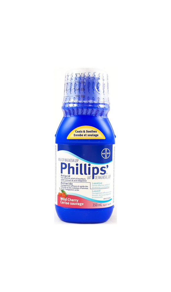 Phillips Milk of Magnesia, Cherry Flaovr, 769 mL - Green Valley Pharmacy Ottawa Canada