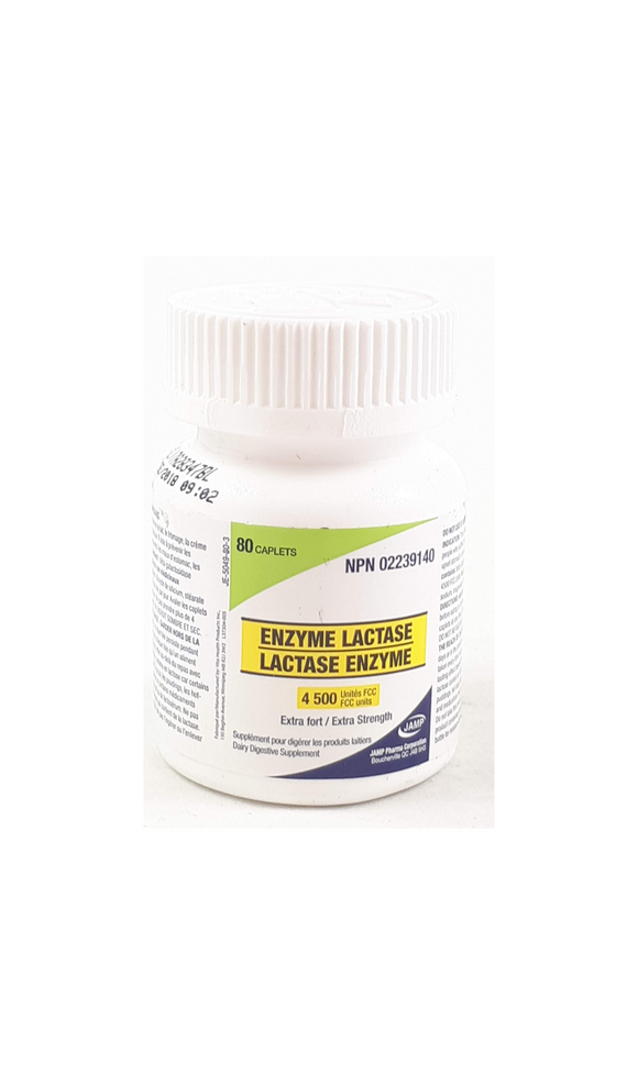 Enzyme Lactase, 80 caplets - Green Valley Pharmacy Ottawa Canada