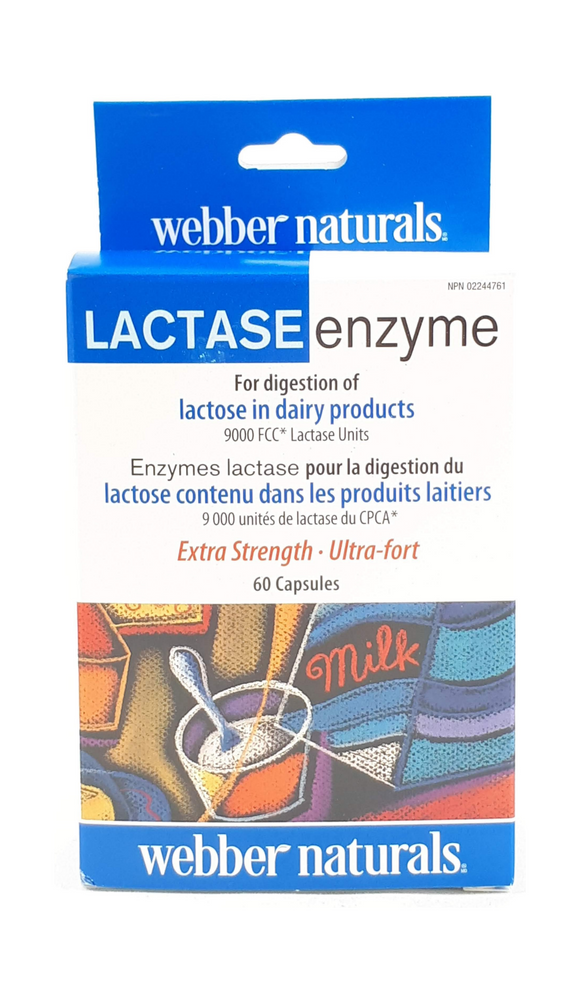 Lactase enzyme, 60 capsules - Green Valley Pharmacy Ottawa Canada