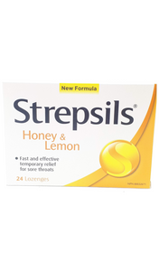 Strepsils, Honey & Lemon, 24 lozenges - Green Valley Pharmacy Ottawa Canada