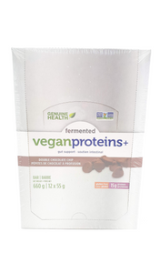 Vegan Proteins, Double Chocolate Chip, 12x55g - Green Valley Pharmacy Ottawa Canada