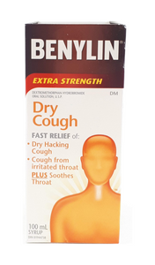 Benylin, Extra Strength Dry Cough, 100 mL - Green Valley Pharmacy Ottawa Canada