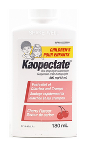 Kaopectate Childrens, Cherry Flavor, 180 mL - Green Valley Pharmacy Ottawa Canada