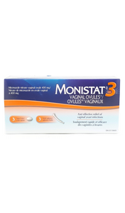 Monistat 3, Vaginal Ovules - Green Valley Pharmacy Ottawa Canada