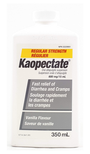 Kaopectate Suspension, Vanilla Flavor, 350 mL - Green Valley Pharmacy Ottawa Canada