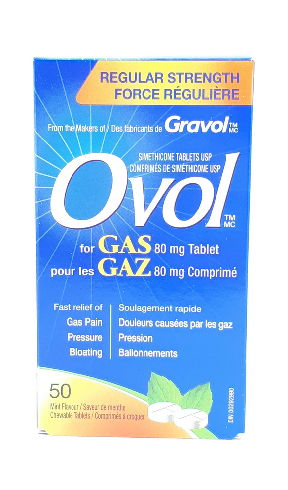 Ovol, Mint Flavor, 50 Chewable Tablets - Green Valley Pharmacy Ottawa Canada