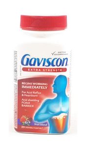 Gaviscon, Fruit Flavor,  25 Chewtabs - Green Valley Pharmacy Ottawa Canada