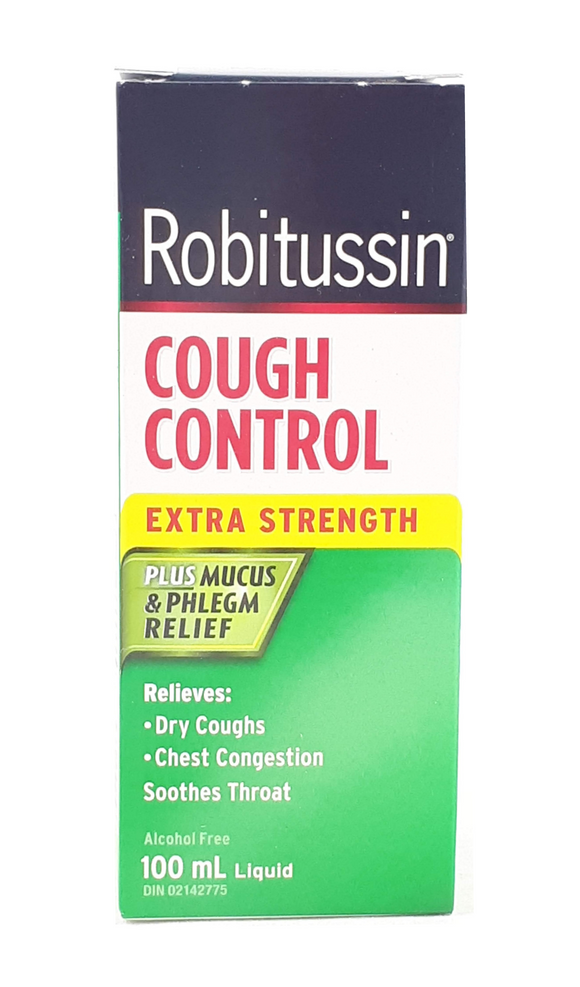 Robitussin XS Cough Control Plus Mucus & Phlegm Control, 250 mL - Green Valley Pharmacy Ottawa Canada