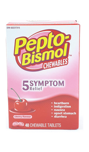 Pepto-Bismol Cherry Flavor, 48 Chewtabs - Green Valley Pharmacy Ottawa Canada