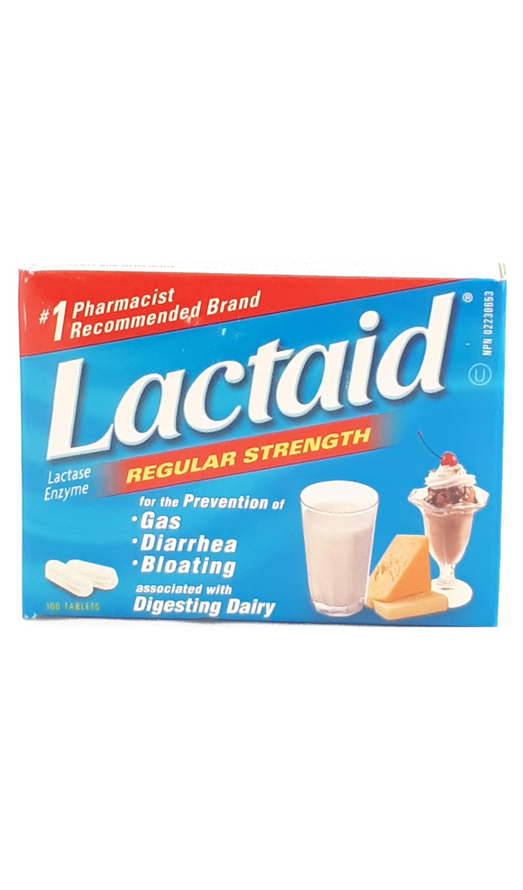 Lactaid, Regular Strength, 100 Tablets - Green Valley Pharmacy Ottawa Canada