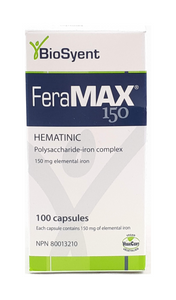 FeraMAX 150, 100 Capsules - Green Valley Pharmacy Ottawa Canada