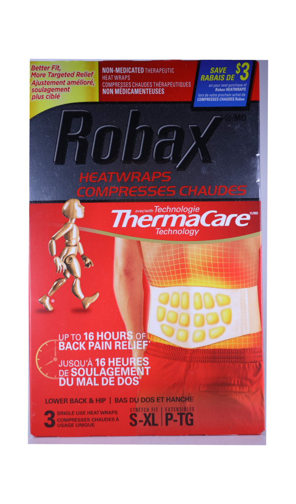 Robax Heat Wraps, 3 Pack - Green Valley Pharmacy Ottawa Canada