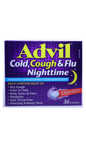 Advil Cold, Cough & Flu Nighttime, 36 Liqui-Gels - Green Valley Pharmacy Ottawa Canada