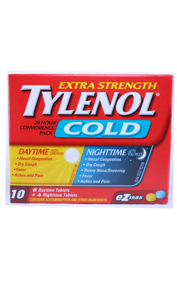 Tylenol Cold Day & Night, 10 Tablets - Green Valley Pharmacy Ottawa Canada