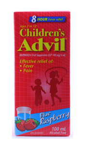 Advil Children's, Blue Raspberry Flavor, 100 mL - Green Valley Pharmacy Ottawa Canada