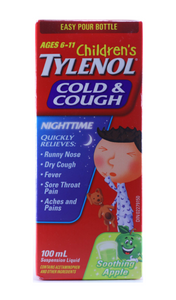 Tylenol Cold & Cough, Soothing Apple Flavor, 100 mL - Green Valley Pharmacy Ottawa Canada
