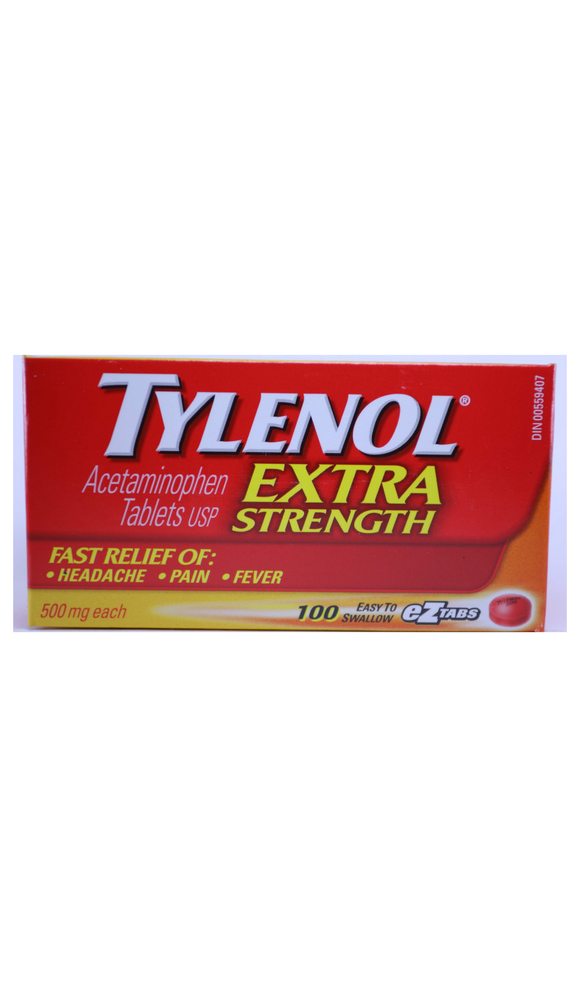 Tylenol Extra Strength, 500mg, 100 Tablets - Green Valley Pharmacy Ottawa Canada