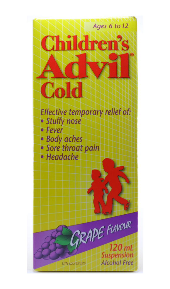 Advil Children's Cold, Grape Flavor, 120 mL - Green Valley Pharmacy Ottawa Canada