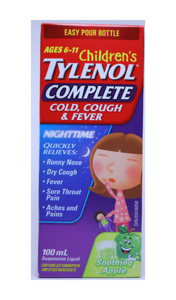 Tylenol Complete, Soothing Apple Flavor, 100 mL - Green Valley Pharmacy Ottawa Canada