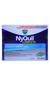 NyQuil Complete, Cold & Flu, 24 Caplets - Green Valley Pharmacy Ottawa Canada