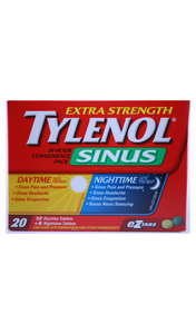 Tylenol Sinus, Day & Night, 20 Tablets - Green Valley Pharmacy Ottawa Canada