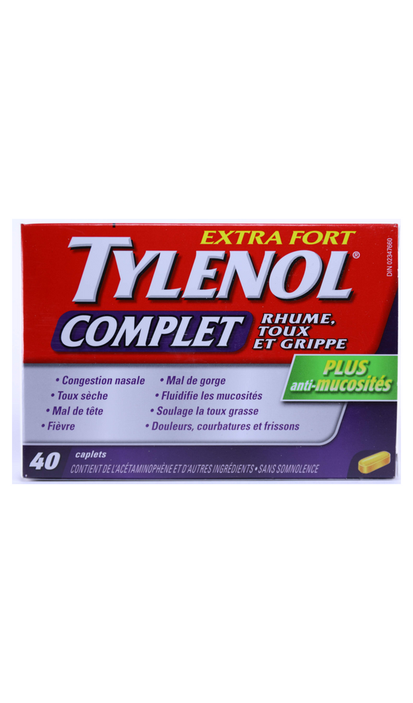 Tylenol Complete, 40 Caplets - Green Valley Pharmacy Ottawa Canada