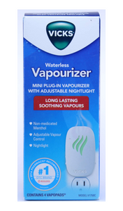 Vicks Waterless Vapourizer Plugin with Nightlight - Green Valley Pharmacy Ottawa Canada