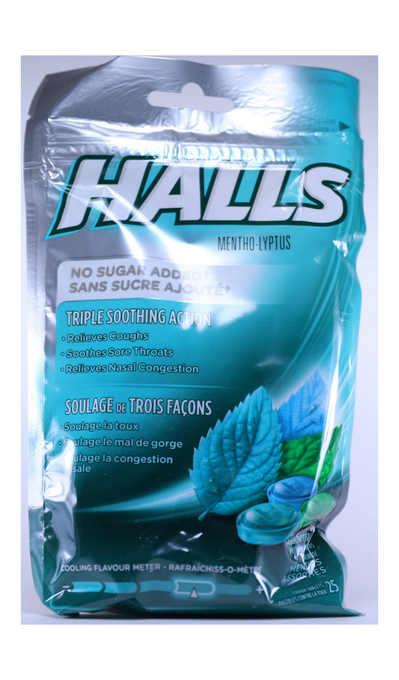 Halls, Triple Action, Mint, 25 Lozenges - Green Valley Pharmacy Ottawa Canada