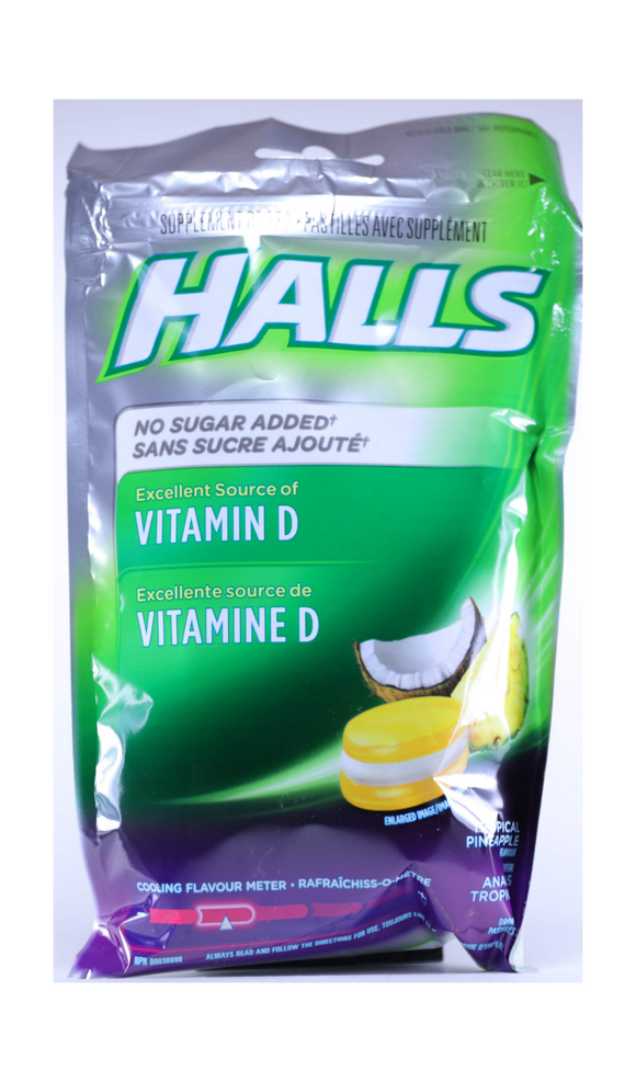 Halls, Tropical Flavor, 17 Lozenges - Green Valley Pharmacy Ottawa Canada