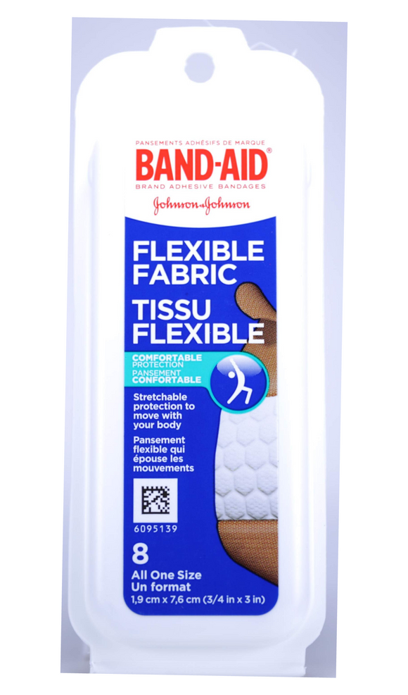 Band-Aid, Flexible Fabric, Travel Size, 8 bandages - Green Valley Pharmacy Ottawa Canada