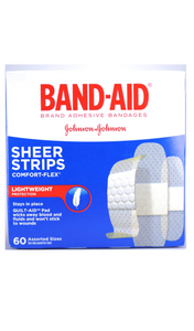 Band-Aid Sheer Strips, 60 Assorted Sizes - Green Valley Pharmacy Ottawa Canada