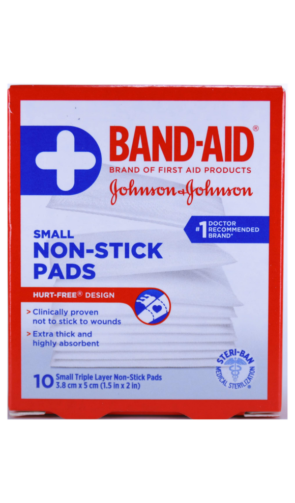 Band-Aid, Small Non-Stick Pads, 10 Pads - Green Valley Pharmacy Ottawa Canada
