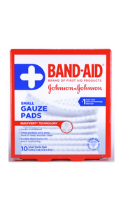 Band-Aid, Small Gauze Pads, 10 Pads - Green Valley Pharmacy Ottawa Canada
