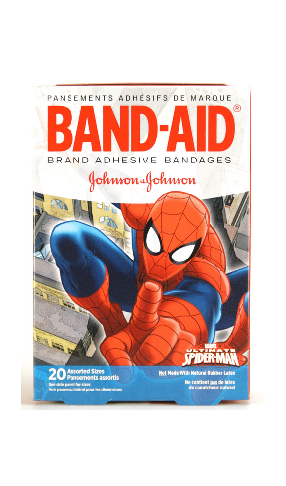 Band-Aid, Spiderman, 20 Assorted Bandages - Green Valley Pharmacy Ottawa Canada