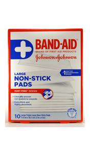 Band-Aid Large, Non-Stick, 10 Pads - Green Valley Pharmacy Ottawa Canada