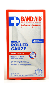 Band-Aid Medium Gauze Roll, 1 Roll - Green Valley Pharmacy Ottawa Canada