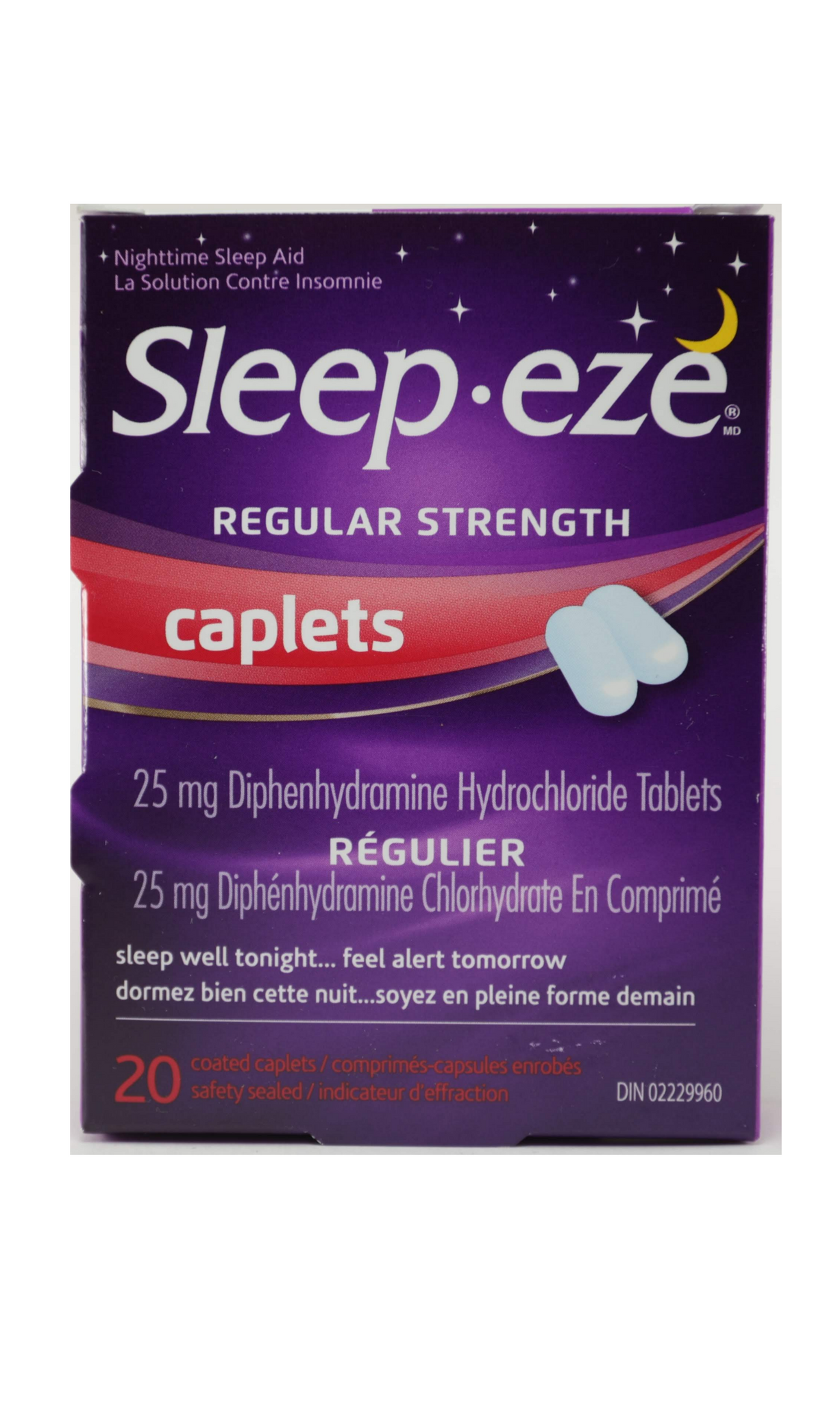 Sleep-eze, Regualr Strength, 20 Caplets – Green Valley Pharmacy