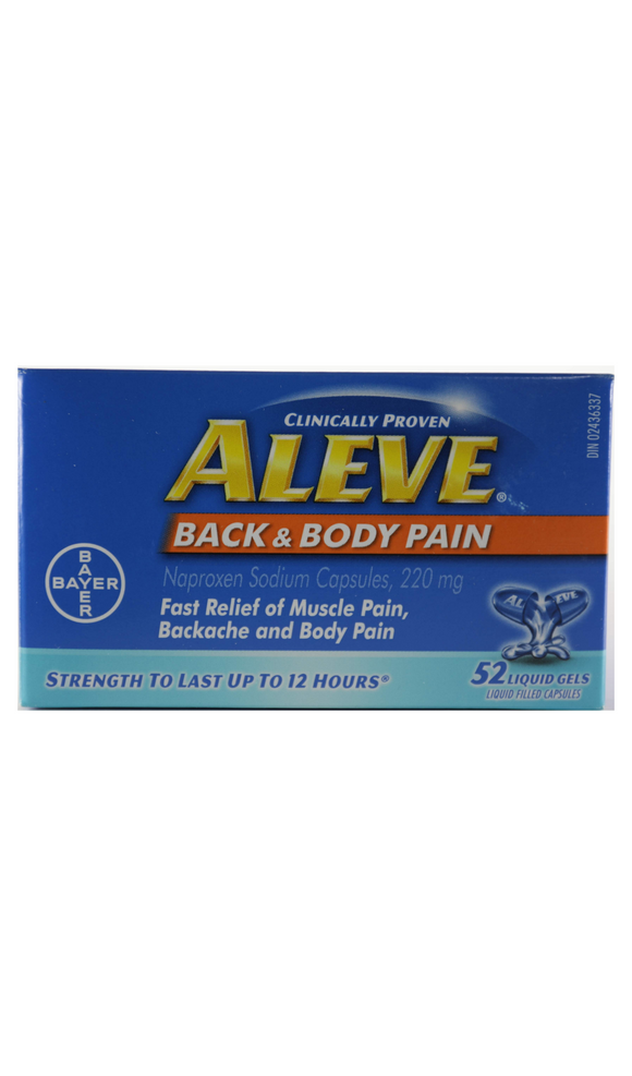 Aleve, Back & Body Pain, 52 Capsules - Green Valley Pharmacy Ottawa Canada
