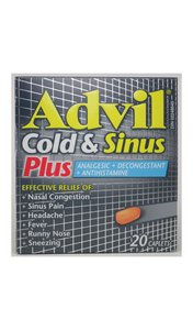 Advil Cold & Sinus Plus, 20 Caplets - Green Valley Pharmacy Ottawa Canada