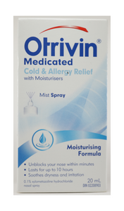 Otrivin, Medicated Spray, 20 mL - Green Valley Pharmacy Ottawa Canada