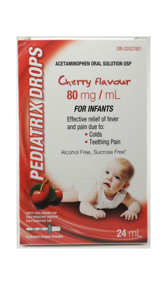 Pediatrix Drops, Cherry Flavor, 24 mL - Green Valley Pharmacy Ottawa Canada