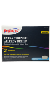 Extra-Stength Allergy Relief, 36 Tablets - Green Valley Pharmacy Ottawa Canada