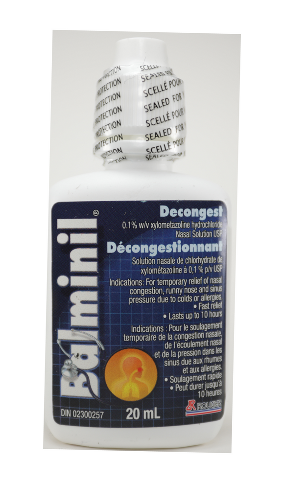 Balminil Nasal Decongestant, 20 mL - Green Valley Pharmacy Ottawa Canada