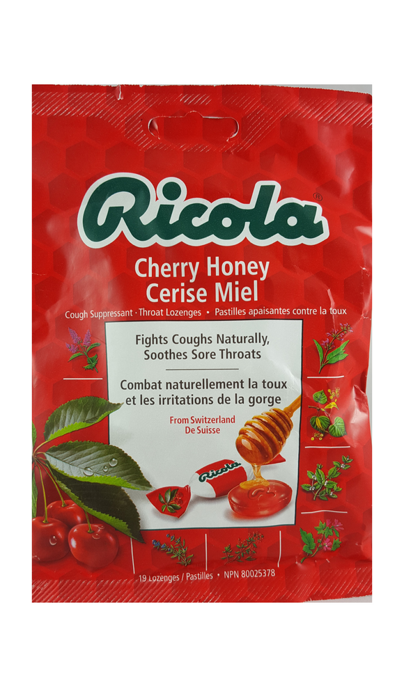 Ricola, Cherry Honey, 19 Lozenges - Green Valley Pharmacy Ottawa Canada