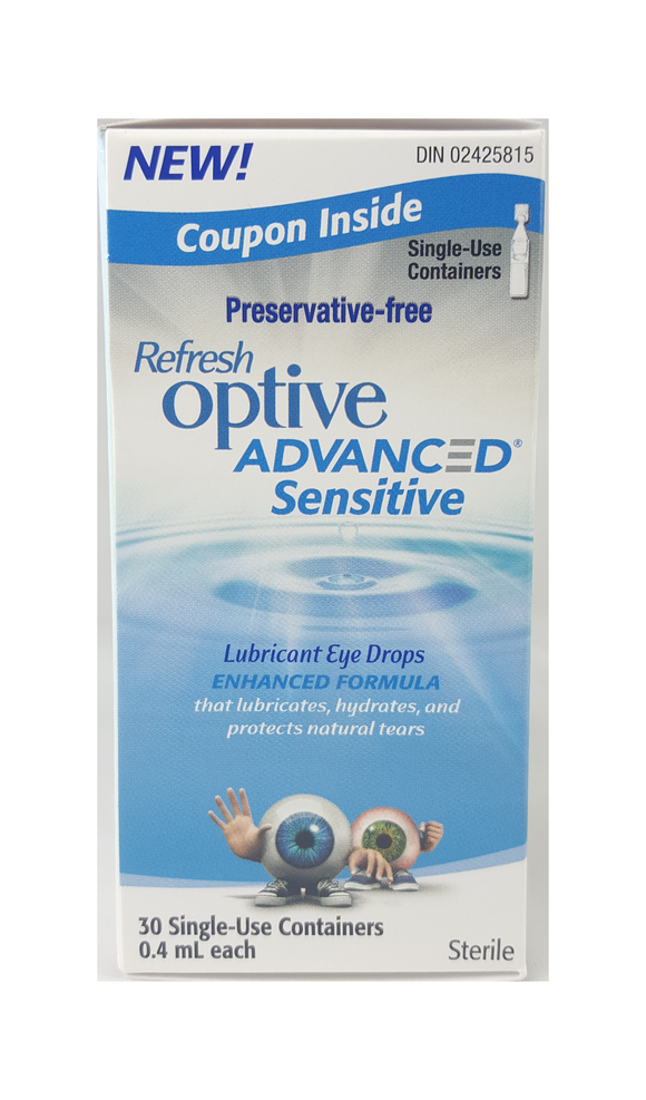 Refresh Optive Advanced Sensitive, 30 X 0.4 mL - Green Valley Pharmacy Ottawa Canada