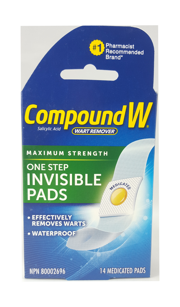 Compound W, Invisible Pads, 14 Pads - Green Valley Pharmacy Ottawa Canada
