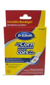 Dr. Scholl's One-Step Corn Removers, 6 bandages - Green Valley Pharmacy Ottawa Canada